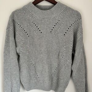 H&M Girls Light Grey Cotton-Blend Sweater — Size US 20 (EUR 170)